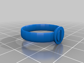 anello blu 1 6 anelli 3d print model - Mito3D