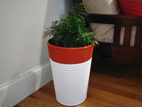 extra large knurled self watering planter pot vase decor 3d printing cr10 creality decoration garden helpful house household maintenance modern plant useful 3d print model - Mito3D