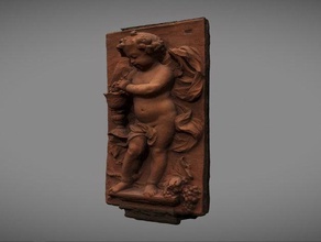 angel calice scans & replicas 3dprintable 3dprinter 3dprinting 3dscan 3dscanned 3dscanning cupid mythology relief religion sculpture statue terracotta 3d print model - Mito3D
