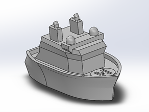 navio A impressão 3d de testes 3dbenchy 3dmodel benchmark benchy barco a calibração extrusão medida modelo impressora o teste tolerância torque rebocador iate 3d print model - Mito3D
