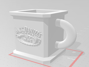 jack daniels taza de los hogares 3d print model - Mito3D