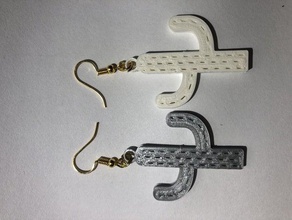 cactus earring earrings christmas idealab jewelry pendant pendants xmas 3d print model - Mito3D