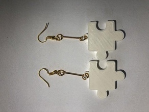 puzzle di orecchini gli natale orecchino idealab jigsaw ciondoli 3d print model - Mito3D