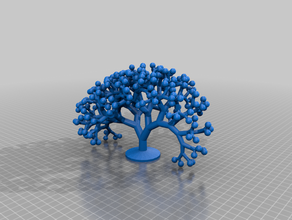 recursive tree math art 3d print model - Mito3D