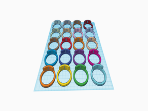 les anneaux de nombres L'impression 3d 3d print model - Mito3D