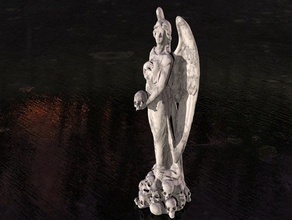 melek öldü yaratıklar 3dmodel ölü model kürek heykel 3d print model - Mito3D