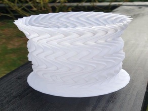 florero decoración las flores del jarrón espiral topf trenzado 3d print model - Mito3D
