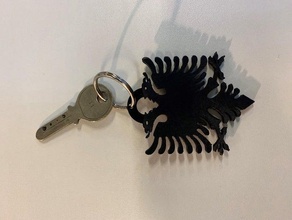 albania keychain keychains chain key 3d print model - Mito3D