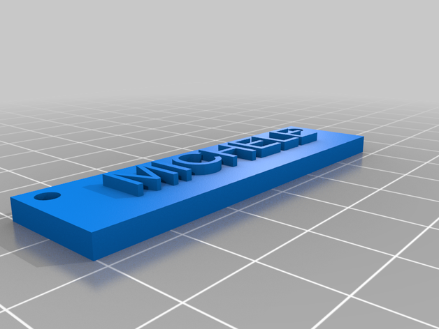 my customized custom name plate michele signs & logos 3D print model - Mito3D