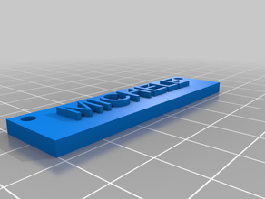 my customized custom name plate michele signs & logos 3d print model - Mito3D