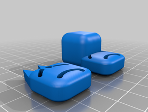 sad cube earrings suprize 3d print model - Mito3D