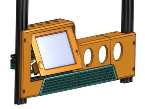 blv mgn cube ausklappbaren front paneldue 7 3d-Drucker Teile 3d print model - Mito3D