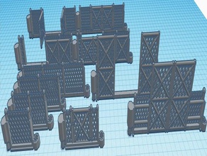 donjon bâton moderne clôtures modèles 28mm le cyberpunk de rpg shadowrun wargaming 3d print model - Mito3D