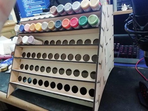 paint rack tool holders & boxes 3d print model - Mito3D