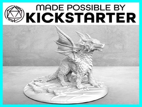 dragonling - casual pose tabletop miniature toys & games animal baby dnd dragon dungeons dragons familiar fantasy game gaming gloomhaven mini pathfinder rpg set toy warhammer 3d print model - Mito3D