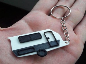 portachiavi camper i Stampante 3d keychain llavero autocaravan multicolor trailer di viaggio rimorchio 3d print model - Mito3D