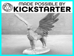 hippogriff - casual pose tabletop miniature toys & games animal beast dnd dungeons dragons familiar fantyasy game gaming gloomhaven mini pathfinder rpg set toy warhammer 3d print model - Mito3D