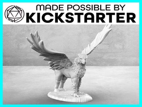 hippogriff - action pose tabletop miniature toys & games animal dnd dungeons dragons familiar fantasy game gaming gloomhaven mini pathfinder rpg set toy warhammer 3d print model - Mito3D