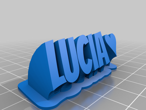 lucia office personalizado 3d print model - Mito3D