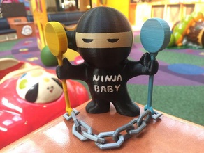 ninja baby people action figure figures asllexicon shower gift meshmixer olsen star labs 3d starlabs3d tinkercad todd 3d print model - Mito3D