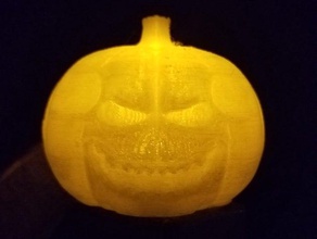 evil pumpkin head tea light 3d printing 3d print model - Mito3D