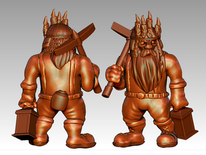 miniature - dwarf miner 2017 toy & game accessories age sigmar dnd dungeons dragons dwarfs dwarves frostgrave mordheim pathfinder 3d print model - Mito3D