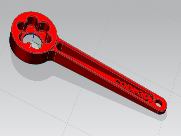 chiave di serraggio por manopola m5 - aperta a tecla knob as ferramentas cnc máquina do codi-3d codi3d chave parafuso bullone dado porca rosca de botão serrare stebo stringi o aperto 3D print model - Mito3D