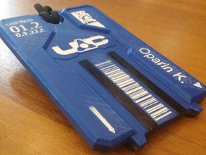 doom eternal keycard toys & games card holder 3d print model - Mito3D
