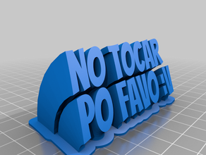 não tocar office personalizado 3d print model - Mito3D
