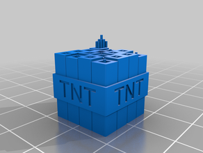 minecraft tnt props block 3d print model - Mito3D