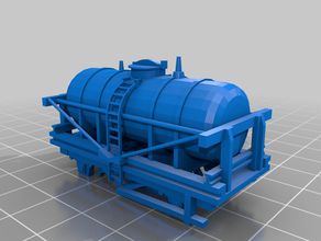009 cisterna de modelo del carro ferrocarril vehículos tren 3d print model - Mito3D