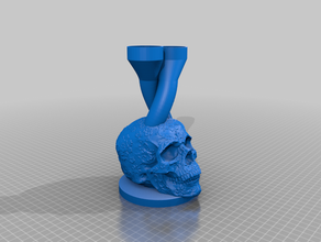 celtic skull dual tea candle holder 3d printing human skulls tealight 3d print model - Mito3D