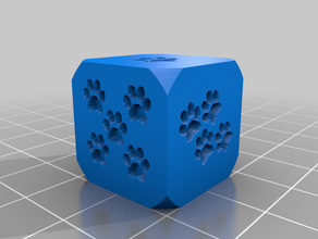 dice paw customized 3d print model - Mito3D