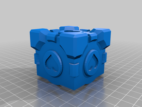 companion cube box hearts 3d printing 3d print model - Mito3D