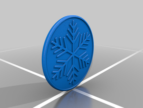 snowflake coaster kitchen & dining christmas 3d print model - Mito3D