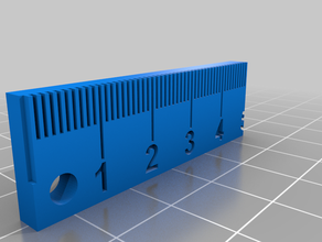 keychain ruler 50mm tools 3d print model - Mito3D