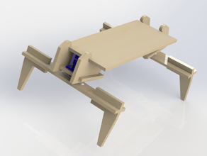 easywalker la robótica fácil lasercut makerbotdigitizer el robot solidworks walker de madera 3d print model - Mito3D