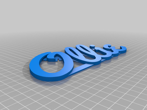 my customized 3d name plate olli sculptures 3d print model - Mito3D