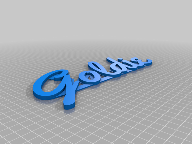 meine angepasste 3d-Typenschild goldie Skulpturen kundengebundene 3D print model - Mito3D