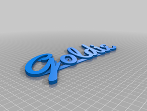 my customized 3d name plate goldie sculptures 3d print model - Mito3D