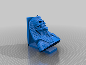 undead pharaoh shelf brackets nuclear tape mount decor egypt egyptian bracket support 3d print model - Mito3D