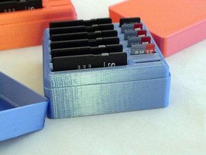 memory card box lid - customizer organization customizable holder microsd sd 3d print model - Mito3D