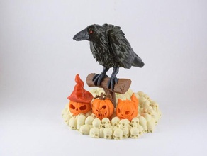 halloween raven remixato multicolor art di mmu mmu2 mmu2s zucca 3d print model - Mito3D