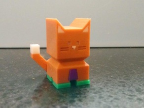 çok renkli calicat hayvanlar hayvan kedi kolay yazdırma mmu2 destek yok 3d print model - Mito3D