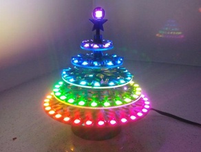 neopixel árvore de natal eletrônica diodo emissor luz ws2812 3d print model - Mito3D
