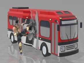 bus & combattant des véhicules fighter 3d print model - Mito3D