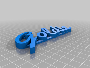 meu personalizada 3d placa com o nome de goldie 2 esculturas personalizado 3d print model - Mito3D