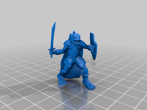 kuo-toa-paladin blibdoolpoolp Spielzeug & game Zubehör dnd dungeons dragons fighter Ritter kuo-toa mini der Miniatur miniaturen paladin 3d print model - Mito3D