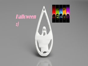 halloween earrings 'ghost' earring ghost ghostbusters pendant idealab pendants spooky 3d print model - Mito3D