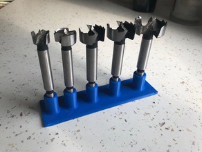 forstner drill bit set holder tool holders & boxes 3d print model - Mito3D